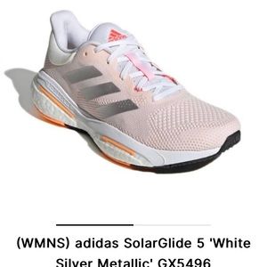 Women’s Adidas solar glide 5 white silver metallic size 9